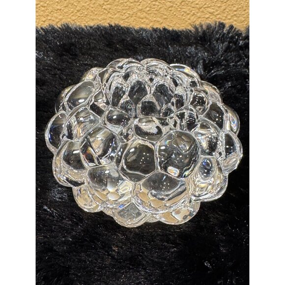 Orrefors Swedan Holland Raspberry Textured Clear Glass Tealight Candle H… - Picture 3 of 7